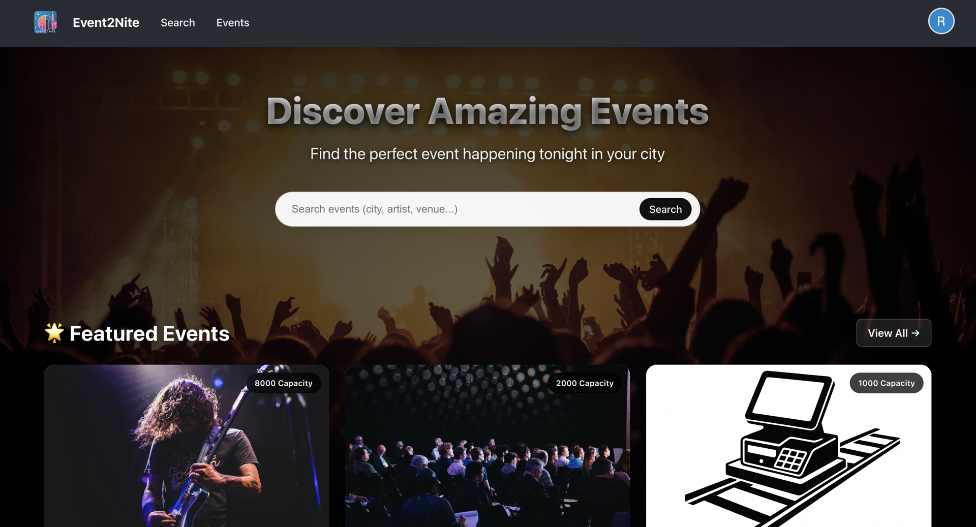 Event2Nite Home Page